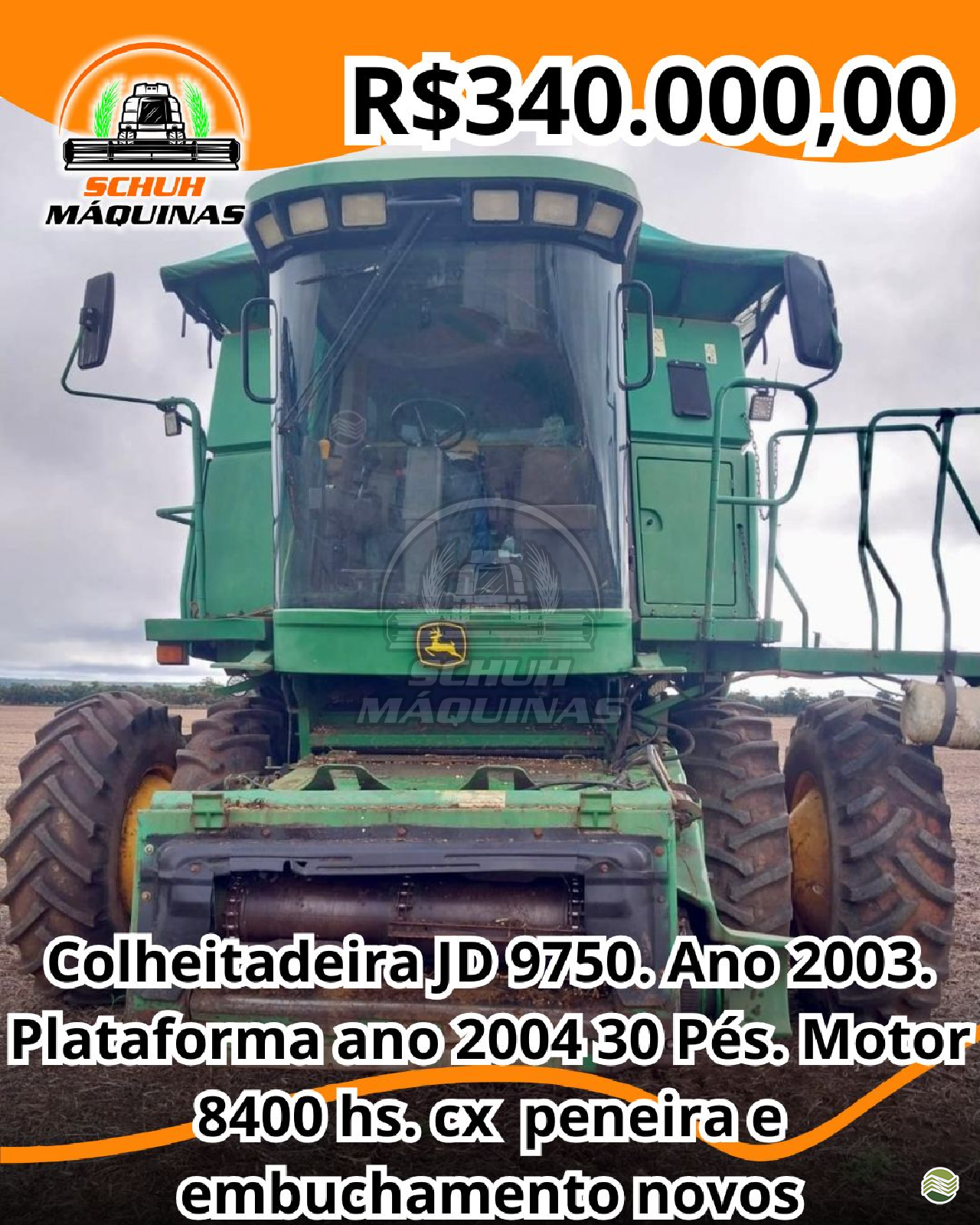 COLHEITADEIRA JOHN DEERE JOHN DEERE 9750 STS Schuh Máquinas MARECHAL CANDIDO RONDON PARANÁ PR